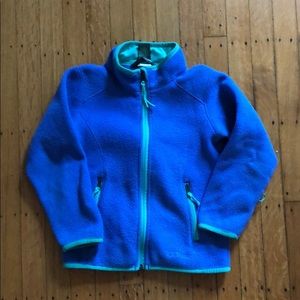 LL Bean sz 5-6 zip up fleece with pockets VGUC